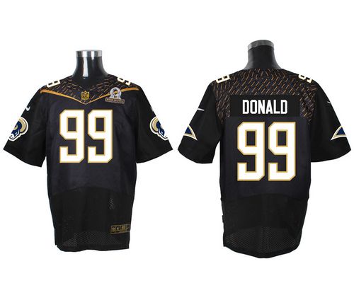 Nike Rams #99 Aaron Donald Black 2016 Pro Bowl Men's Stitched NFL Elite Jersey